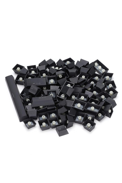 SPELT 108 Tuş Universal Mekanik Klavye Tuş Takımı Kapağı Keycap Siyah US Layout İngilizce Dizilim