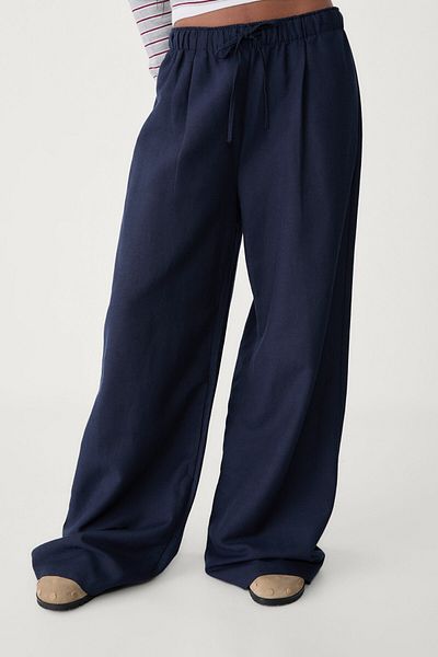 Stradivarius Wide leg linen trousers