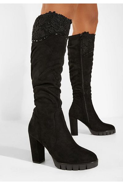 B T Shoes Cizme lungi dama negre Vienne