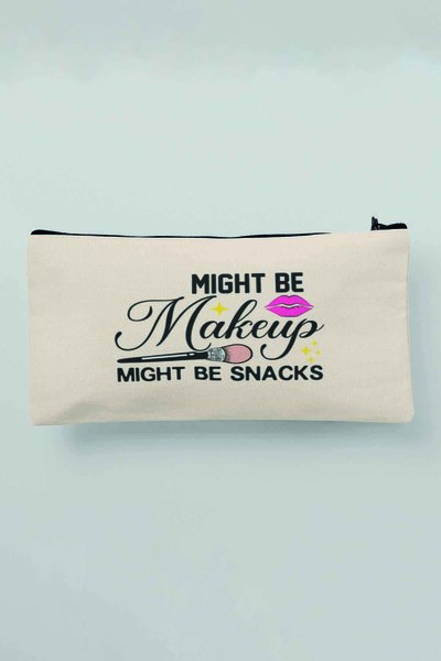 qoeuyl boutique Бежева сумка для косметики з принтом, пенал, гаманець