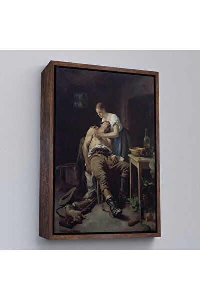 Harita Sepeti Henri Džons Tadeus ranjen u smeđem okviru (1881) zidna slika