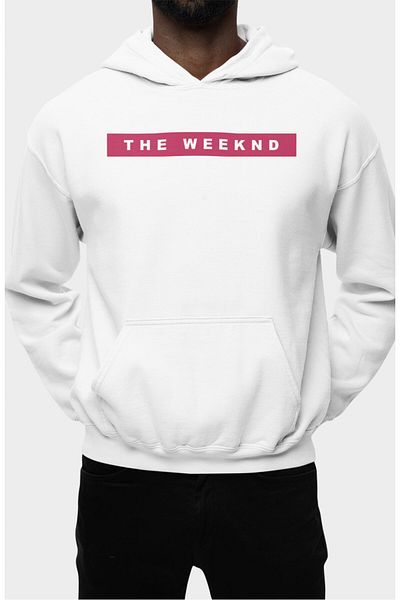 Fuddy Moda Oversize The Weeknd Photo Back Φούτερ με κουκούλα με στάμπα, φούτερ με θέμα Unisex Rapper