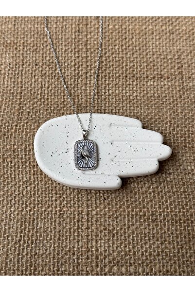 M Miel قلادة نسائية بتفاصيل حجر الزركون الصلب