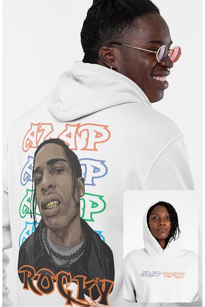 Fuddy Moda Oversize Asap Rocky Calmness Cover Sweatshirt Unisex Rapper Themed Hoodie
