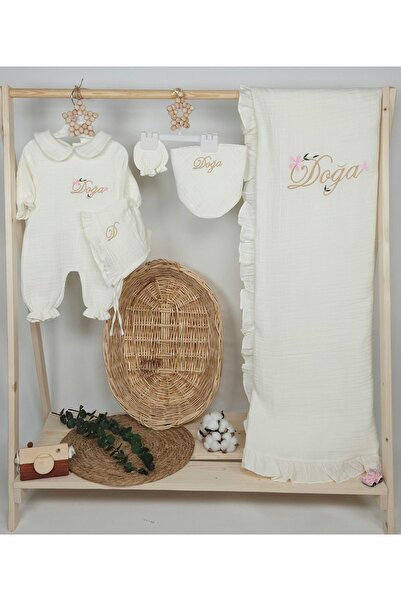 gros shop Yakalı Müslin Kumaş Hastane Çıkış Mevlüt Seti %100 Pamuk Organik (K...