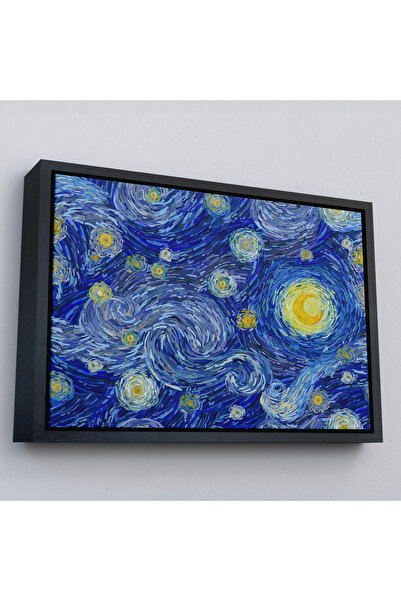 Harita Sepeti Van Gogh Zvezdana noć Dekorativna slika na platnu sa crnim okvirom