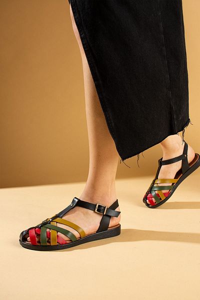 Pembe Potin Women's Multi Comfortable Poly Sole Daily Summer Basement Style Sandals