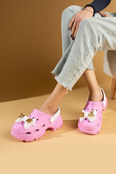 Pembe Potin Γυναικεία Ροζ Λευκή Eva Sea Beach Doctor Nurse Hospital Comfort Άνετα σανδάλια Παντόφλες