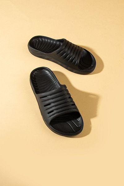 Pembe Potin Unisex Black Eva - Άνετα Σανδάλια Θάλασσας και Παραλίας Παντόφλες
