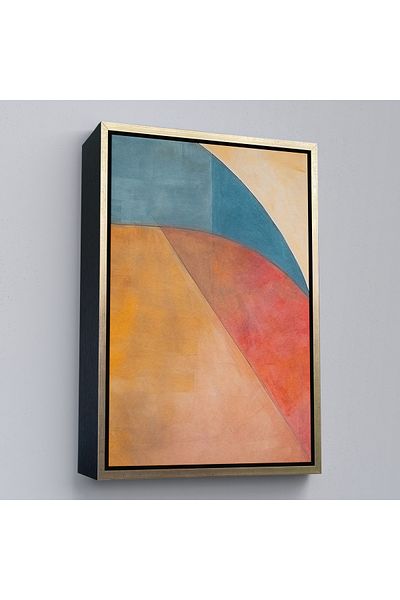 Harita Sepeti Pictură cu forme abstracte nordice moale cu cadru auriu