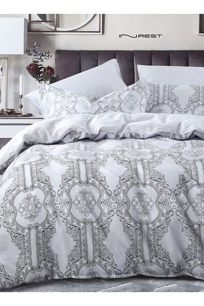 INREST طقم غطاء لحاف فردي من داسك (بدون حشوة) قطن 100% مقاس فردي 160×230 سم - 3 قطع