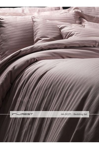 INREST Tokyo Duvet Cover Set Dark Pink Color (Without Filling) Cotton 100% Single Size 160x230 cm - 4 Pcs