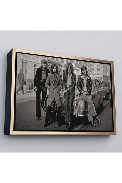 Harita Sepeti Καμβάς ζωγραφικής John Bonham με χρυσό πλαίσιο Led Zeppelin Legend's Car