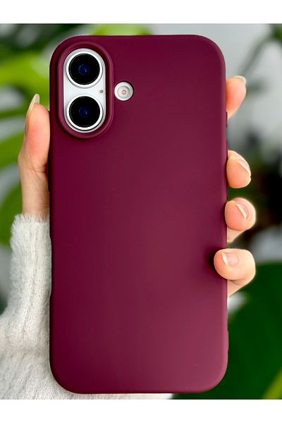 Go Aksesuar iPhone 16 Compatible Velvet Flexible Silicone Stain Resistant Launch Case