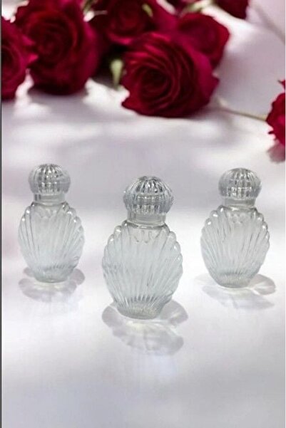 Nikah Şekeri Market Plastik Pvc Mika Saray Kapaklı İstiridye Şişe 40 Cc - 10 Adet