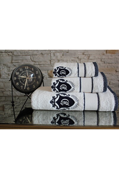 Dantela Код-9940 3-комплект білих бавовняних рушників для ванної кімнати з ви...