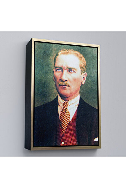 Harita Sepeti Slika portreta Ataturka sa zlatnim okvirom Mustafa Kemal Atatur...
