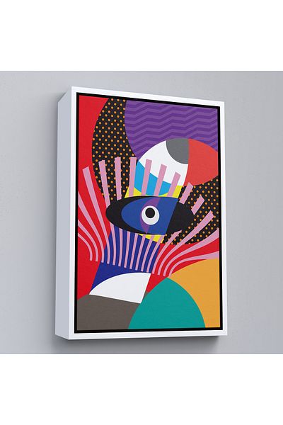 Harita Sepeti Pictură Spirituală a Ochilor cu Cadru Alb