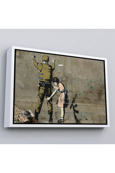 Harita Sepeti Tablou pe pânză, opera militară a lui Bansky, „Caută fetiță”