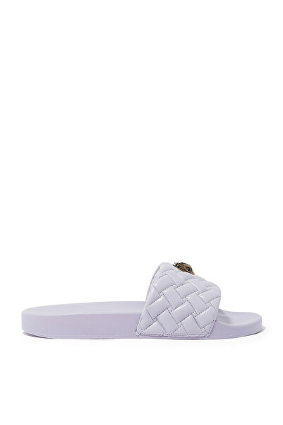 Kurt Geiger Luxury Smoked Leather Slippers - Light Purple