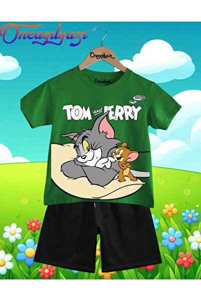 oneagılyazı TOM I DŽERI Štampano Oversize kroj Dječje šortsevi T-shirt setovi