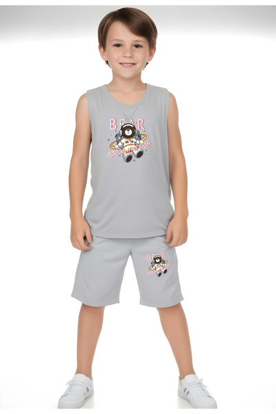 FYK COLLECTİON Костюм для хлопчиків з принтом «Космічна місія» — майка на бре...