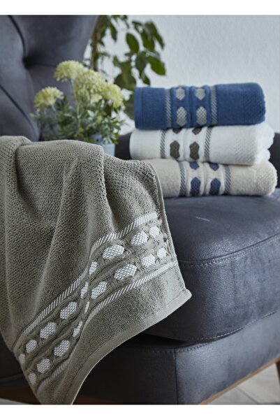 Dantela Kod-9840 Pamuk Jakarlı 50x90 El Havlu Seti (4'LÜ) - Karışık