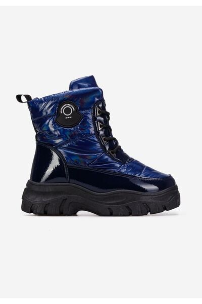 B T Shoes Ghete imblanite dama navy Louisa