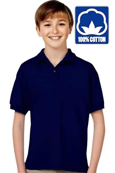 Uniquerrs Tricou cu gât polo pentru băieți - 100% bumbac, uniformă casual și ...