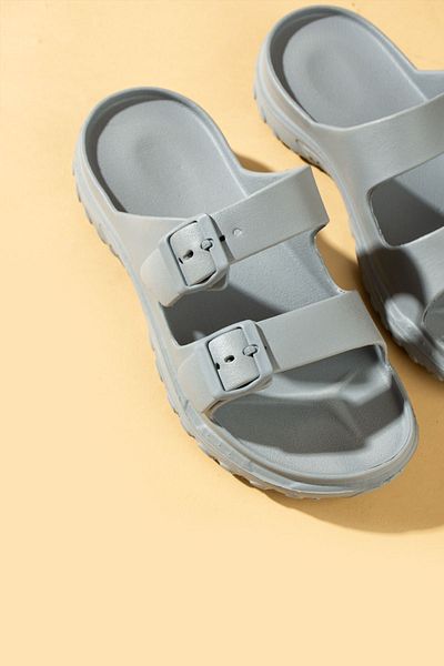Pembe Potin Γκρι πέδιλα Eva Unisex - Άνετα παντόφλες θάλασσας, παραλίας, για γιατρό και νοσοκόμα