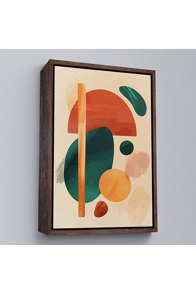 Harita Sepeti Pictură abstractă nordică cu cadru alb