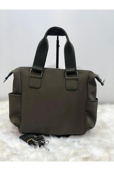 eliteshop Women's Satin Technical Fabric Waterproof 3 Compartment Cross Strap Hand and Shoulder Bag