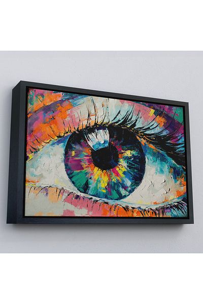 Harita Sepeti Pictură în ulei oficială abstractă conceptuală a ochiului cu cadru de aur