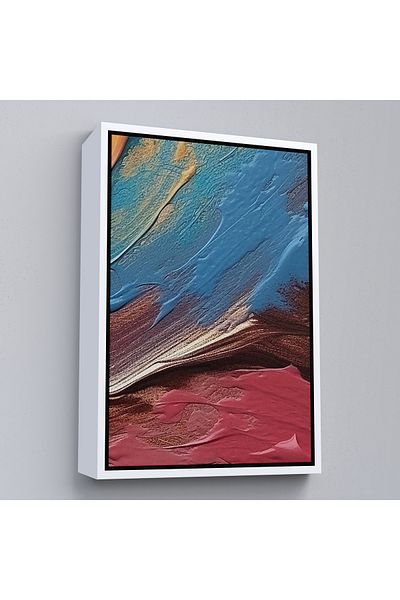Harita Sepeti Pictură modernă cu aspect de pictură în ulei cu cadru alb
