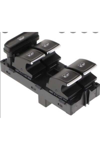 Parçanbu مفتاح فتح زجاجي أمامي (4 قطع بدون كروم) جولف 7-ARTEON-PASSAT-TOURAN ...