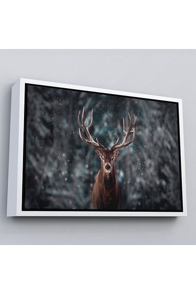 Harita Sepeti Pictură decorativă pe pânză de cerb cu cadru alb