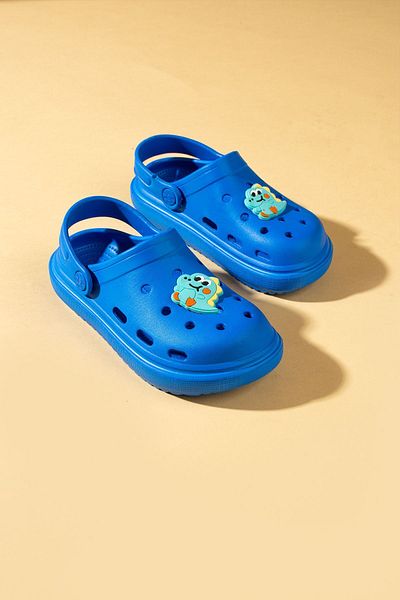 Pembe Potin Sandale Albastre Unisex Copii - Papuci de zi cu mare și plajă