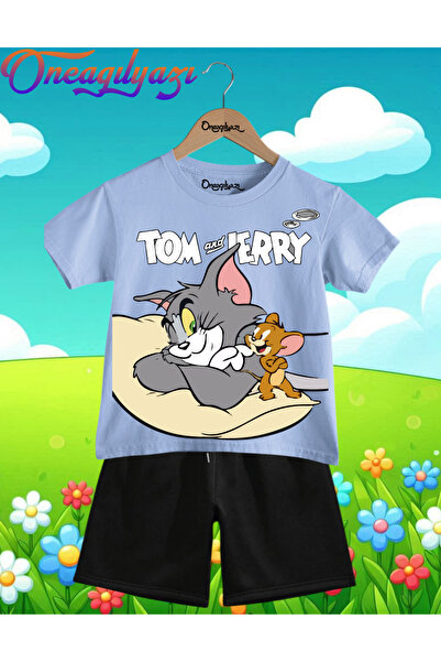 oneagılyazı TOM I DŽERI Štampano Oversize kroj Dječje šortsevi T-shirt setovi