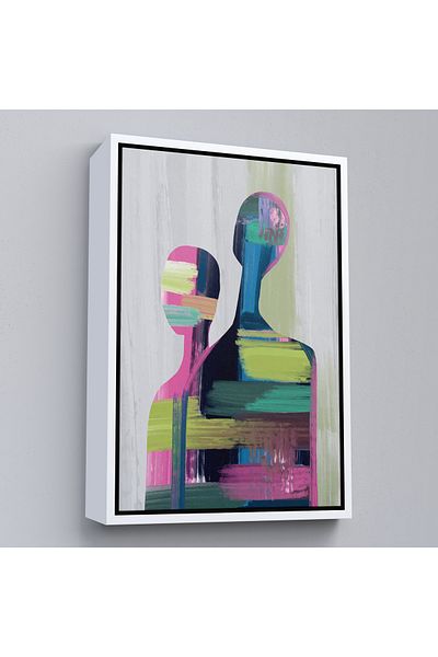 Harita Sepeti Pictură umană abstractă Pop Art cu cadru alb