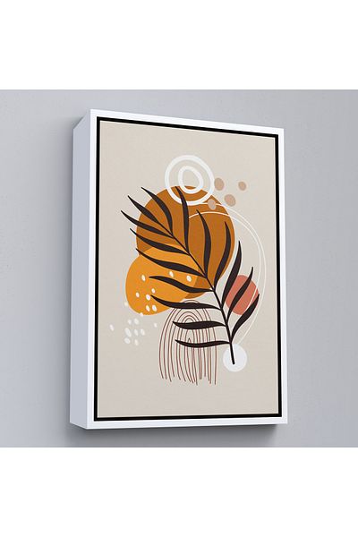 Harita Sepeti Tablou cu flori abstracte colorate cu cadru alb