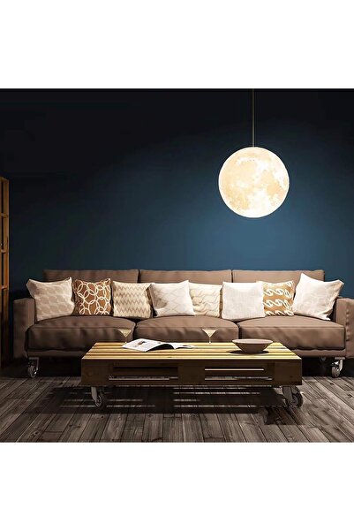 Lambadar Moonlight Model Büyük Boy Tekli Sarkıt Dolunay Tasarım Avize