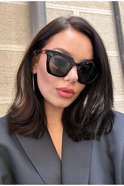 REN EYEWEAR Selina Cornered Black Sunglasses 2025 Women's Modern New Season Ren Eyewear