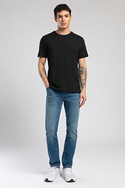 Lee Cooper Чорна чоловіча футболка з велосипедним коміром 252 LCM 242030 MATT...