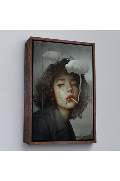 Harita Sepeti Pictură pe pânză cu pânză de artă supranaturală cu cadru alb
