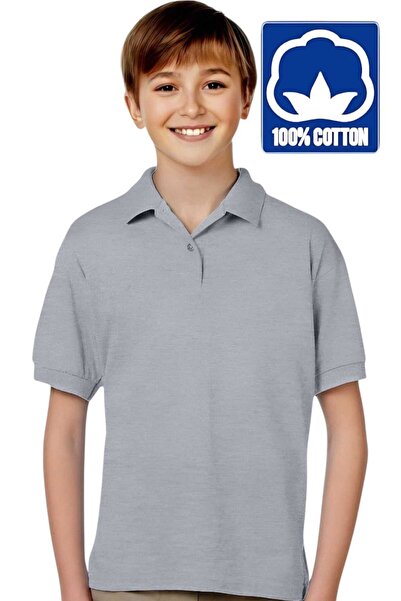 Tezzgelsin Boys' 100% Cotton Polo Neck T-Shirt Casual and School Uniform Scho...