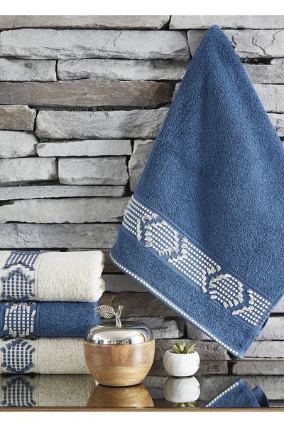 Dantela Code-9850 50x90 Jacquard Cotton Hand Havalu Set - 4 Pieces Mixed