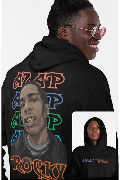 Fuddy Moda Oversize Asap Rocky Calmness Cover Sweatshirt Unisex Rapper Themed Hoodie