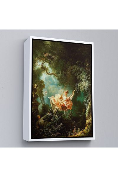 Harita Sepeti Jean-Honore Fragonard Tabloul Happy Accidents of the Swing cu cadru alb