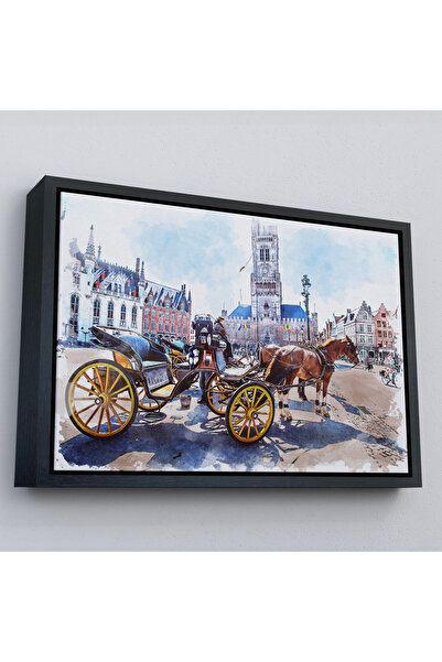 Harita Sepeti Istorijski grad Brugge u Belgiji Dekorativna slika na platnu sa...