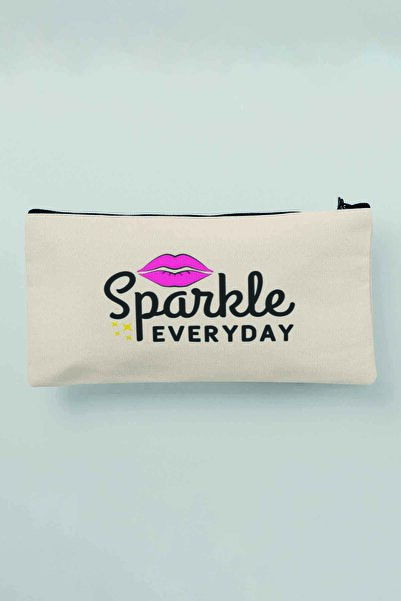 qoeuyl boutique Маленька сумка для косметики з принтом бежевого кольору - пен...